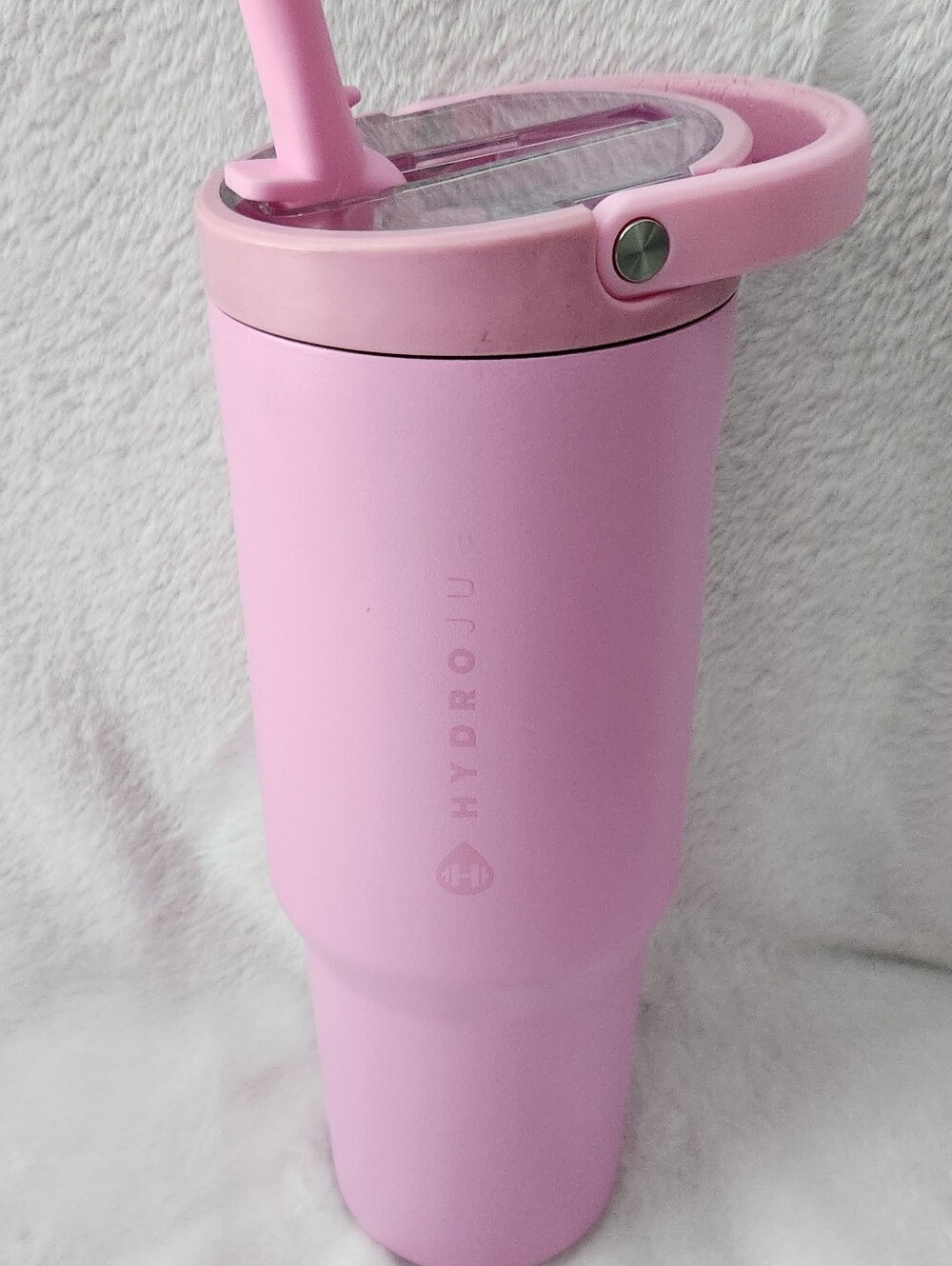 HydroJug  Light Pink Insulated Straw Tumbler with Carry Handle